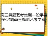 高三舞蹈艺考集训一般学费多少钱(高三舞蹈艺考学费)