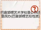巴音郭楞艺术学校是公办还是民办(巴音郭楞艺校性质)