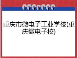 重庆市微电子工业学校(重庆微电子校)