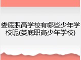 娄底职高学校有哪些少年学校呢(娄底职高少年学校)