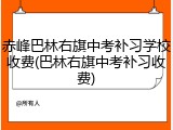 赤峰巴林右旗中考补习学校收费(巴林右旗中考补习收费)
