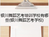 银川舞蹈艺考培训学校有哪些(银川舞蹈艺考学校)