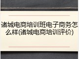 诸城电商培训班电子商务怎么样(诸城电商培训评价)