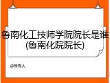 鲁南化工技师学院院长是谁(鲁南化院院长)