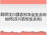 阿坝汶川县农校毕业生去向如何(汶川农校生去向)