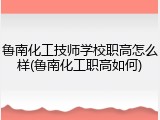 鲁南化工技师学校职高怎么样(鲁南化工职高如何)