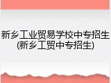 新乡工业贸易学校中专招生(新乡工贸中专招生)