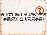 鞍山立山高中复读补习学校学费(鞍山立山高复学费)