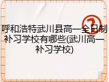 呼和浩特武川县高一全日制补习学校有哪些(武川高一补习学校)