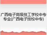 广西电子高级技工学校中专专业(广西电子技校中专)