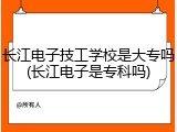 长江电子技工学校是大专吗(长江电子是专科吗)