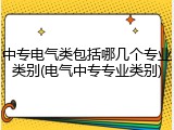 中专电气类包括哪几个专业类别(电气中专专业类别)