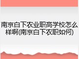 南京白下农业职高学校怎么样啊(南京白下农职如何)