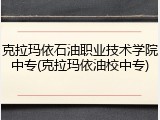 克拉玛依石油职业技术学院中专(克拉玛依油校中专)
