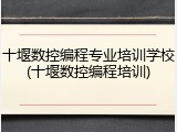 十堰数控编程专业培训学校(十堰数控编程培训)