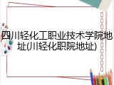 四川轻化工职业技术学院地址(川轻化职院地址)