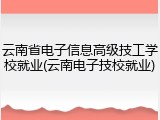 云南省电子信息高级技工学校就业(云南电子技校就业)