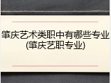 肇庆艺术类职中有哪些专业(肇庆艺职专业)