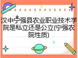 汉中宁强县农业职业技术学院是私立还是公立(宁强农院性质)
