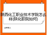 陕西化工职业技术学院怎么样(陕化职院如何)