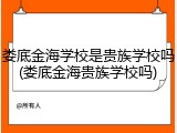 娄底金海学校是贵族学校吗(娄底金海贵族学校吗)