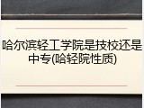 哈尔滨轻工学院是技校还是中专(哈轻院性质)