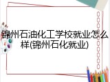 锦州石油化工学校就业怎么样(锦州石化就业)