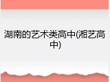 湖南的艺术类高中(湘艺高中)