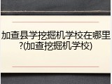 加查县学挖掘机学校在哪里?(加查挖掘机学校)
