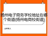 扬州电子商务学校地址在哪个街道(扬州电商校街道)