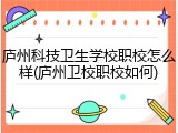 庐州科技卫生学校职校怎么样(庐州卫校职校如何)