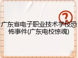 广东省电子职业技术学校恐怖事件(广东电校惊魂)