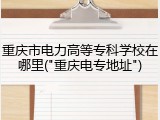重庆市电力高等专科学校在哪里("重庆电专地址")