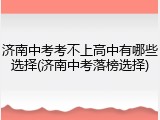 济南中考考不上高中有哪些选择(济南中考落榜选择)
