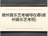 德州音乐艺考辅导在哪(德州音乐艺考班)