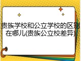 贵族学校和公立学校的区别在哪儿(贵族公立校差异)