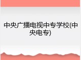 中央广播电视中专学校(中央电专)