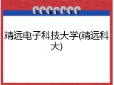 靖远电子科技大学(靖远科大)