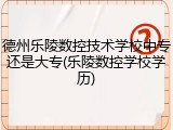 德州乐陵数控技术学校中专还是大专(乐陵数控学校学历)