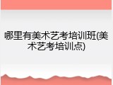 哪里有美术艺考培训班(美术艺考培训点)