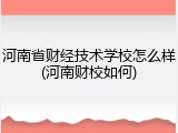 河南省财经技术学校怎么样(河南财校如何)