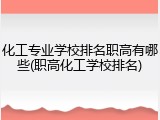 化工专业学校排名职高有哪些(职高化工学校排名)