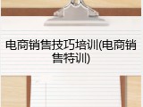 电商销售技巧培训(电商销售特训)