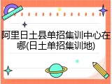 阿里日土县单招集训中心在哪(日土单招集训地)