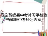 恩施鹤峰县中考补习学校收费(鹤峰中考补习收费)