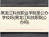 黑龙江科技职业学院是公办学校吗(黑龙江科技职院公办吗)