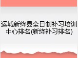运城新绛县全日制补习培训中心排名(新绛补习排名)