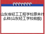山东省轻工工程学校原来什么样(山东轻工学校前貌)