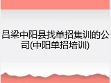 吕梁中阳县找单招集训的公司(中阳单招培训)