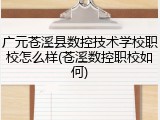 广元苍溪县数控技术学校职校怎么样(苍溪数控职校如何)